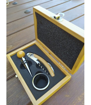 Set vino madera