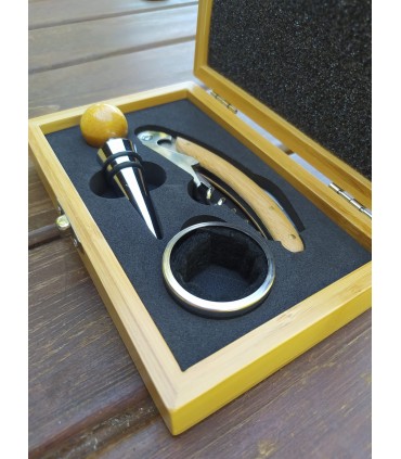 Set vino madera