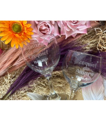 Copas cristal grabadas