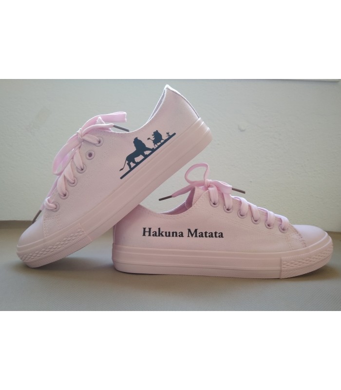 Zapatilla loneta rosa