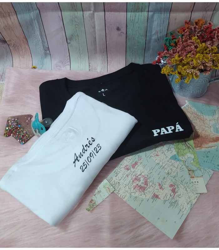 Pack de camisetas Papá, Mamá e hij@